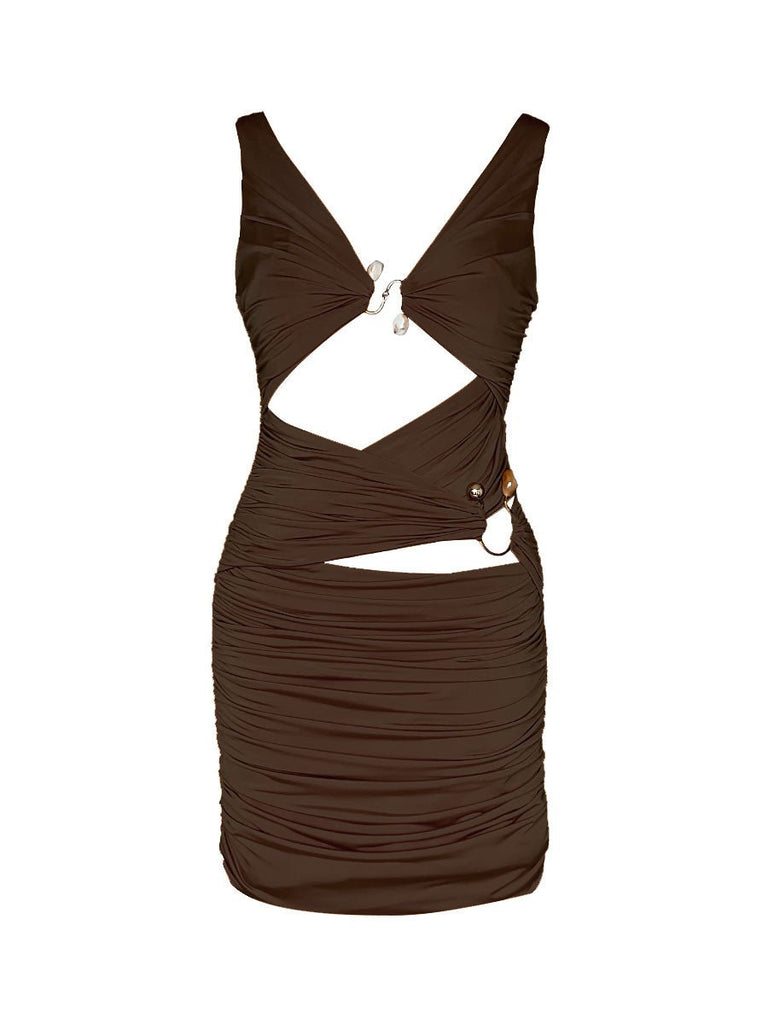 Alora Dress - Brown - Gigii's