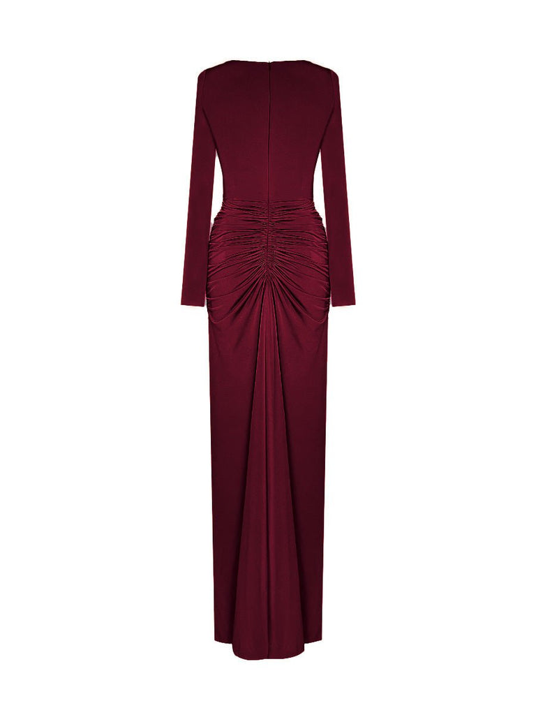 Arya Dress - Burgundy - Gigii's