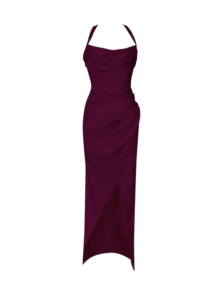 Beatris Dress - Burgundy - Gigii's