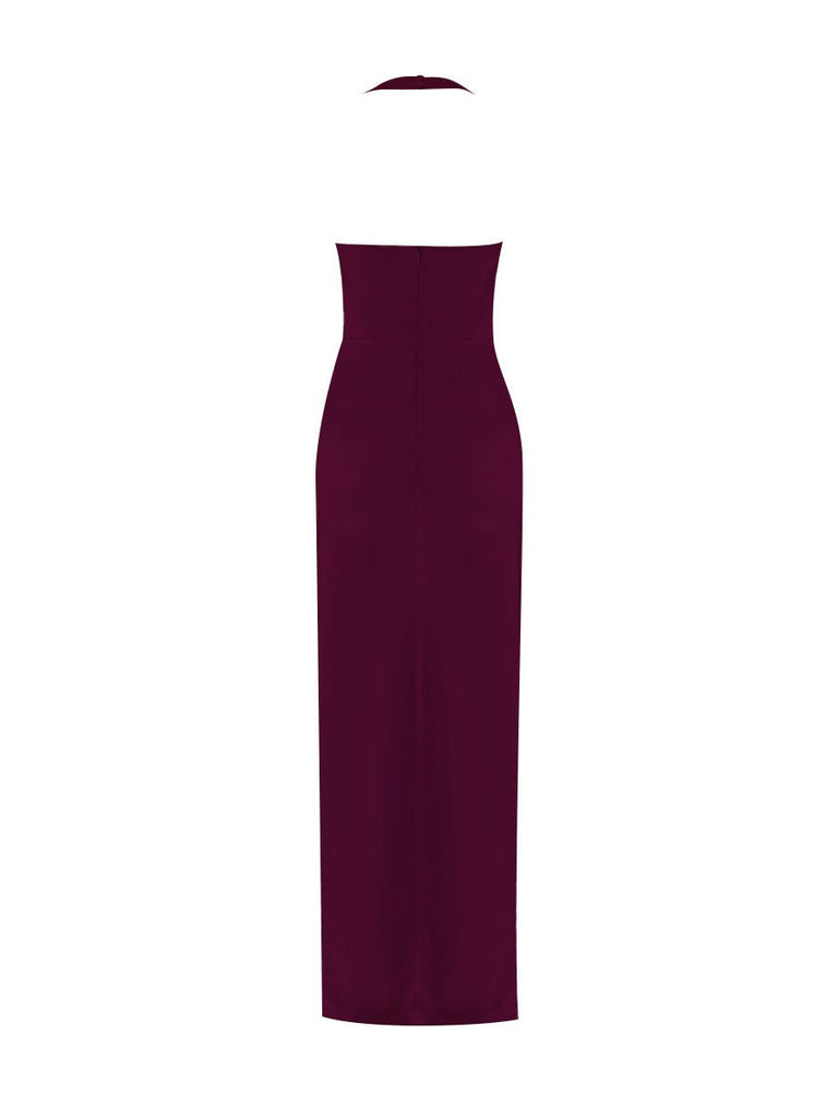 Beatris Dress - Burgundy - Gigii's