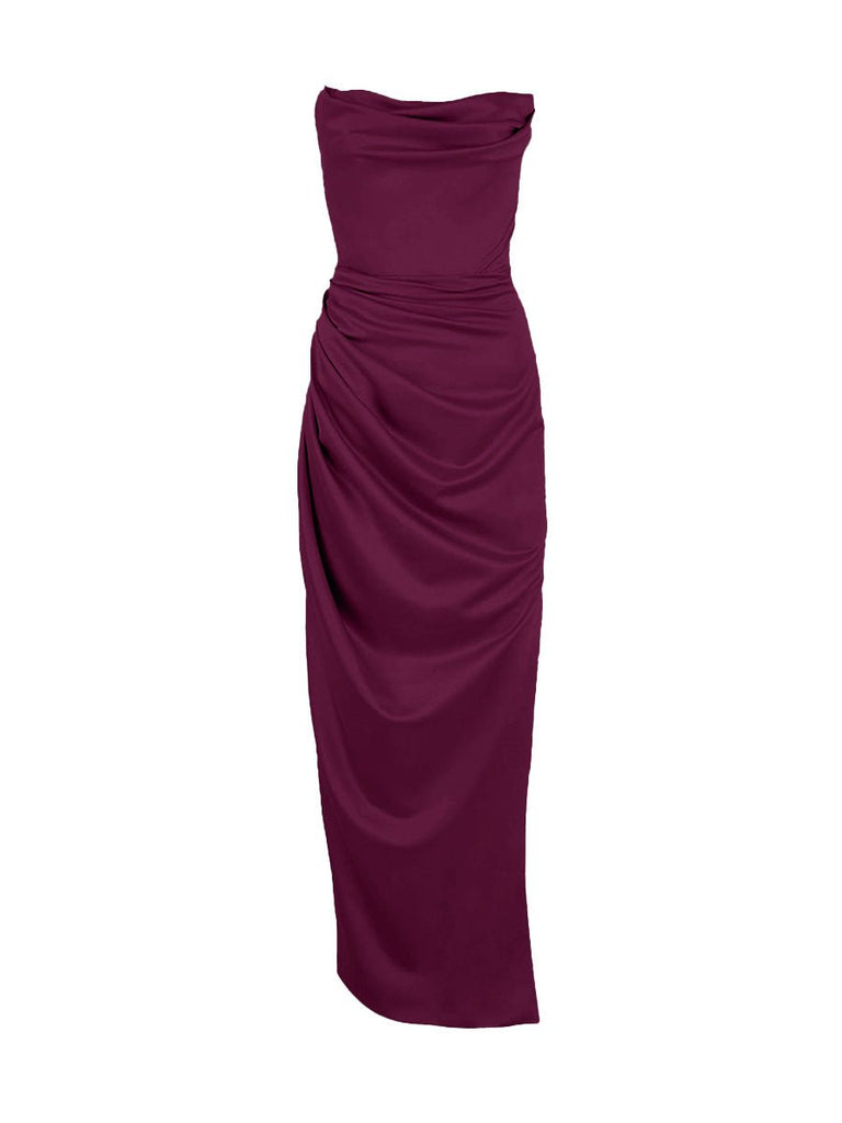 Doutzen Dress - Burgundy - Gigii's