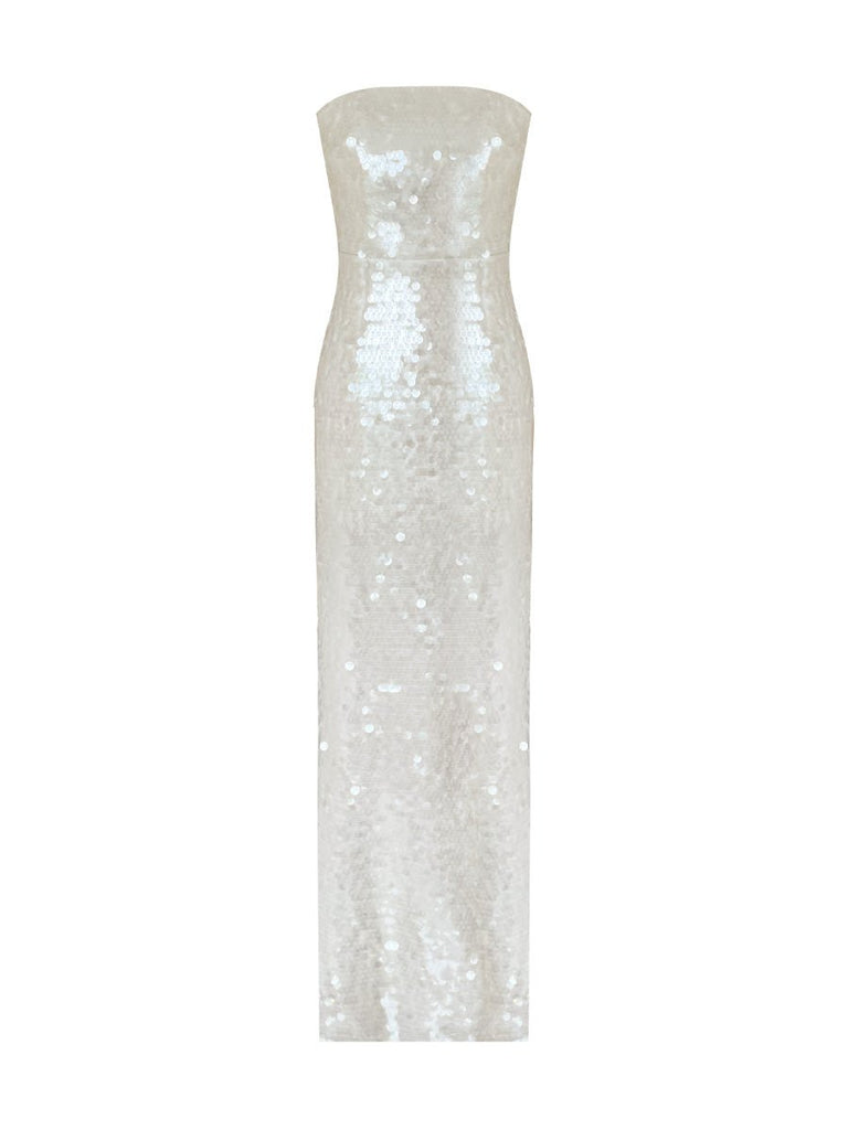 Loren Glam Dress - White - Gigii's