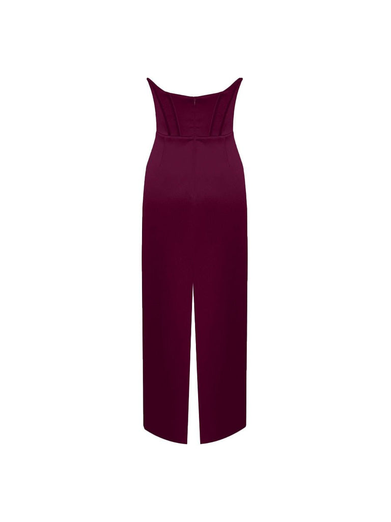 Monaco Dress - Burgundy - Gigii's