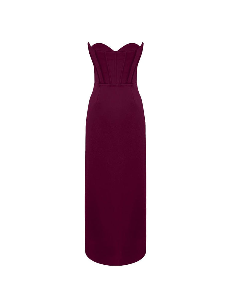 Monaco Dress - Burgundy - Gigii's