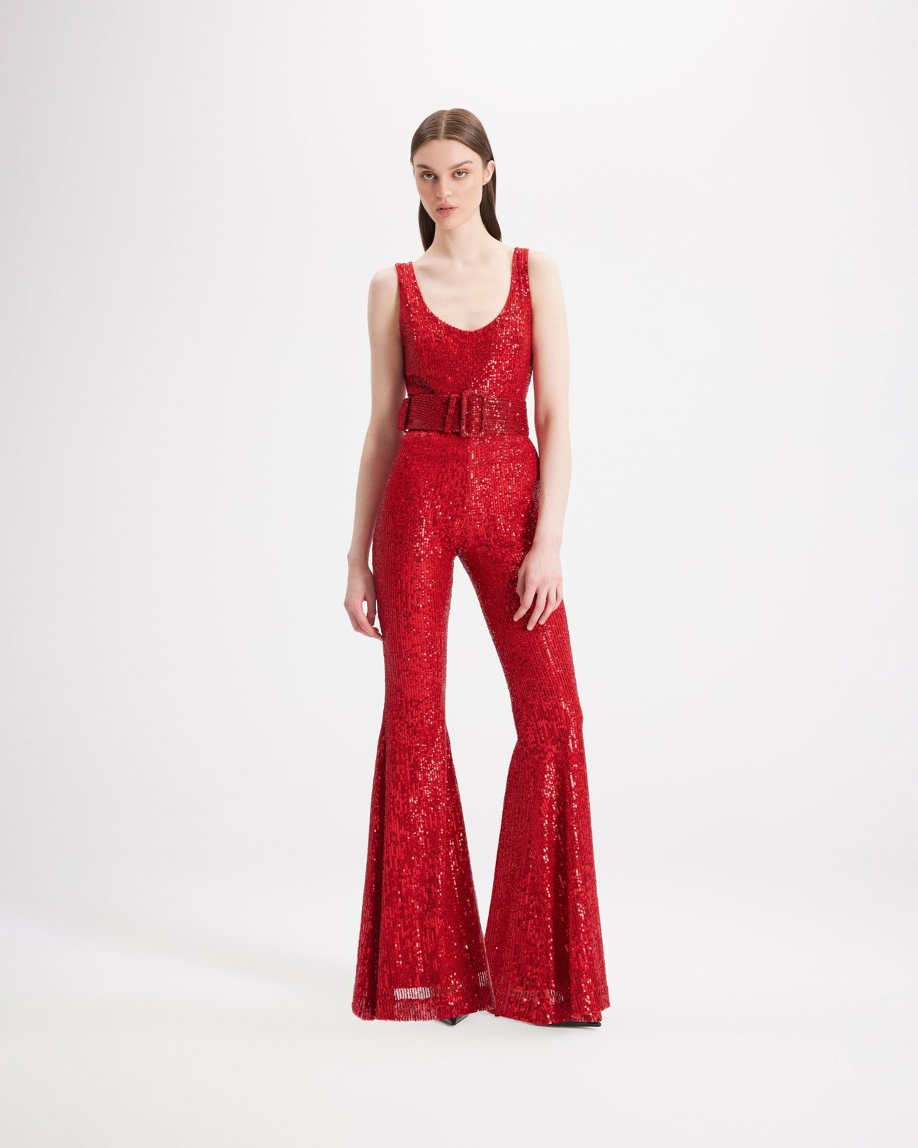 Rika Jumpsuit - Valentine Red - Gigii's