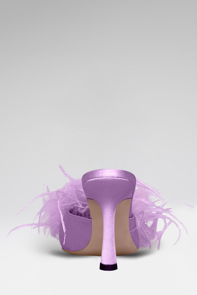 Aden Ostrich Mules - Lilac - Gigii's