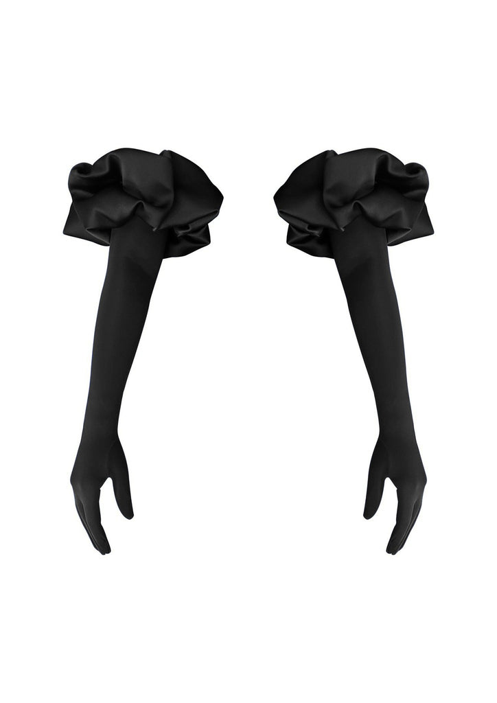 Angy Satin Glove -Black - Gigii's