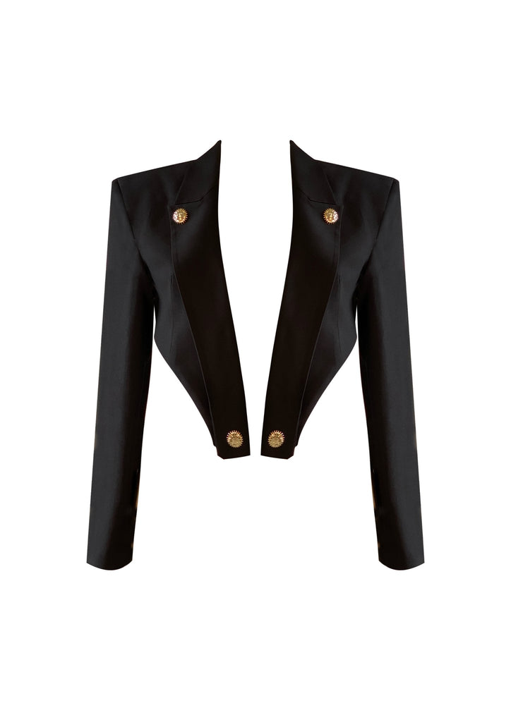 Eva Crop Jacket - Black - Gigii's