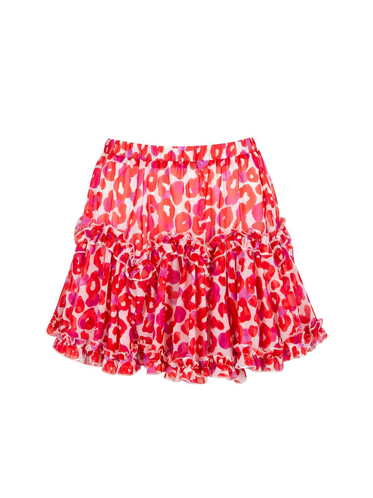 HELENA SKIRT - Çiçekli Şifon Mini Etek