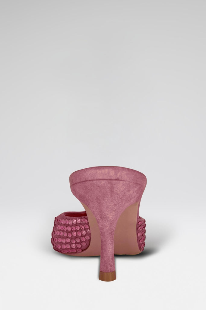 Lupita Rhinestone Mules - Pink - Gigii's