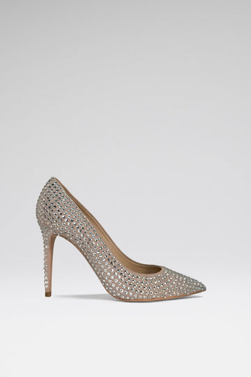 Lupita Rhinestone Pumps - Nude - Gigii's