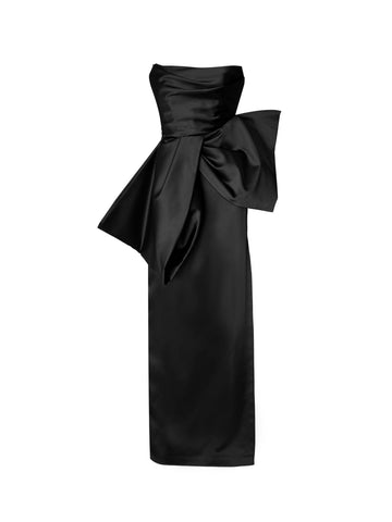 MATILDA LONG DRESS - BLACK - Gigii's