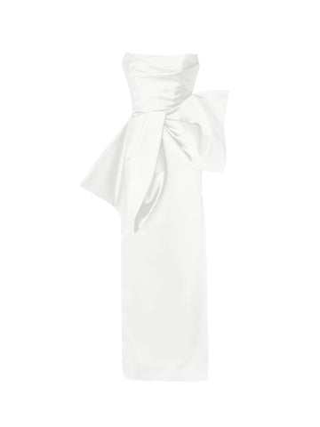 MATILDA LONG DRESS - WHITE - Gigii's
