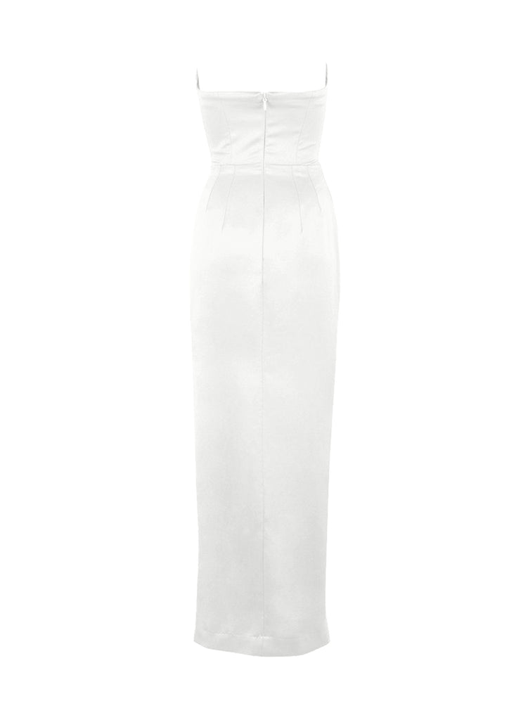 MATILDA LONG DRESS - WHITE - Gigii's