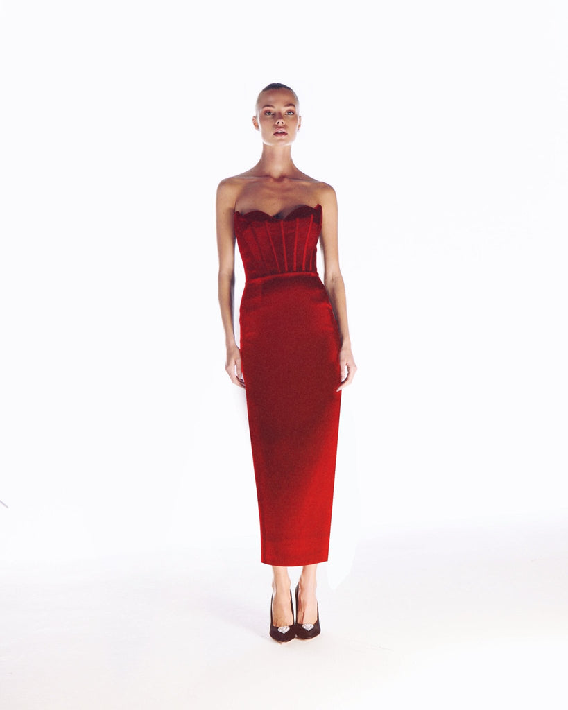 Monaco Dress - Red - Gigii's